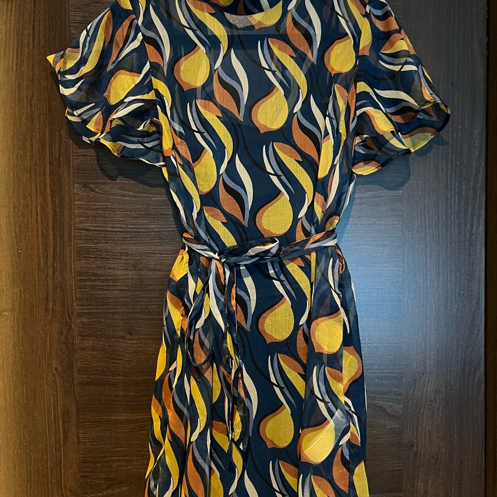 Elegant Multicolor Patterned Dress